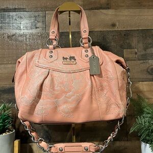 Coach Madison Floral Satchel Blush Pink Bag